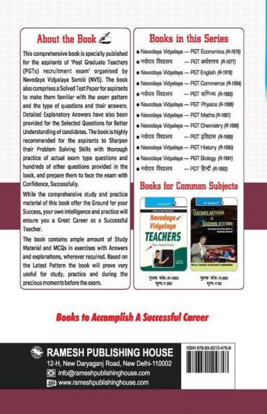 Navodaya Vidyalaya: PGT (History) Recruitment Exam Guide