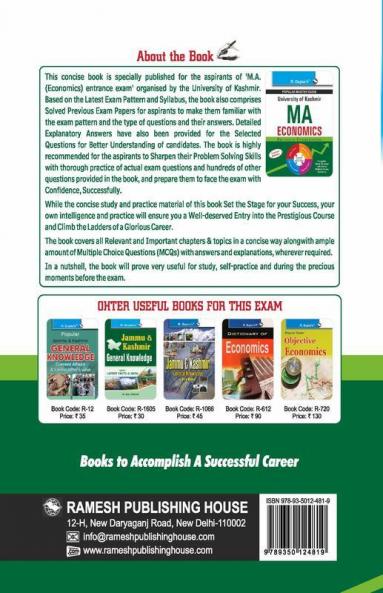 University of Kashmir: MA (Economics) Entrance Exam Guide