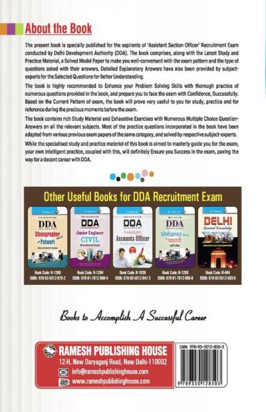 DDA : Assistant Section Officer Recruitment Exam Guide