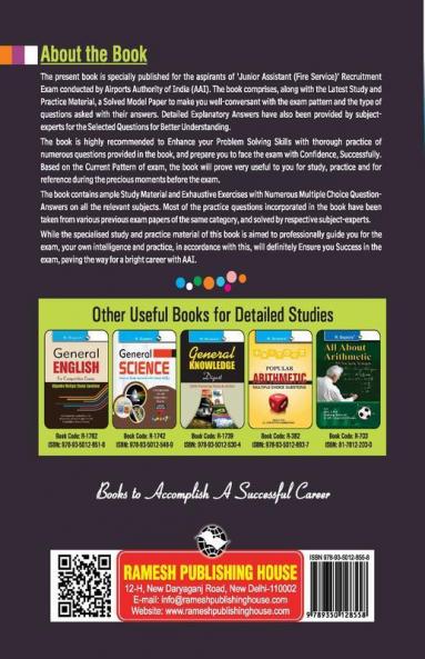 AAI (Airports Authority of India): Junior Assistant (Fire Service) Recruitment Exam Guide