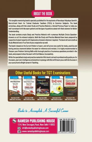 Navodaya Vidyalaya Samiti : TGT (Common Subject) Recruitment Exam Guide