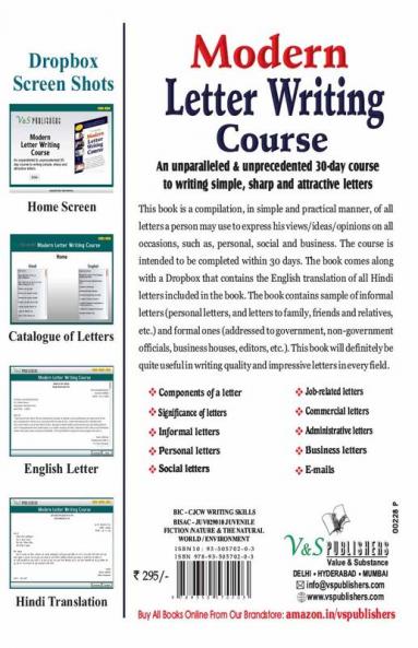 Modern Letter Writing Course   (With Online Content on  Dropbox)