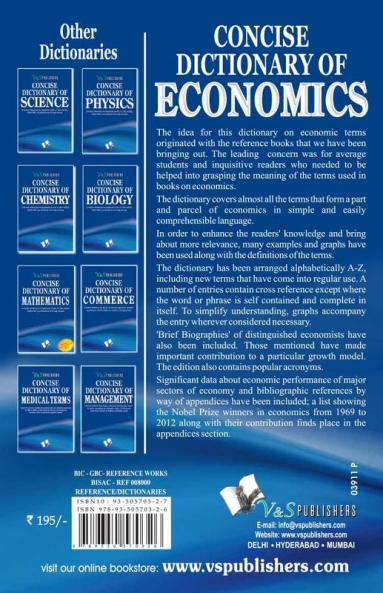Concise Dictionary Of Economics