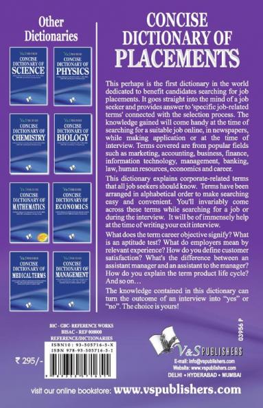 Concise Dictionary Of Placements