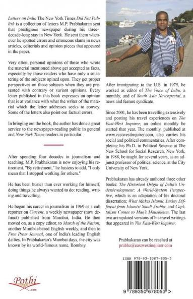 Letters on India The New York Times Did Not Publish
