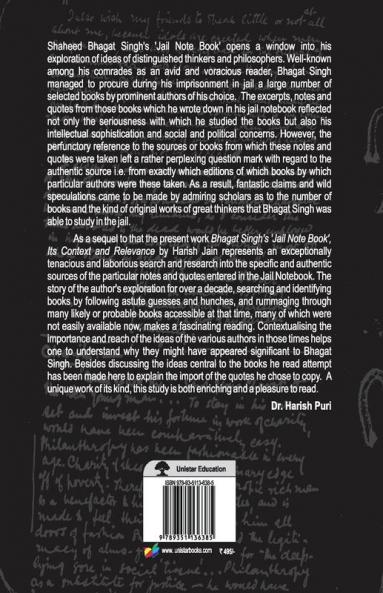 BHAGAT SINGH's ‘Jail Note book' Its Context and Relevance Complete note book with additional notes