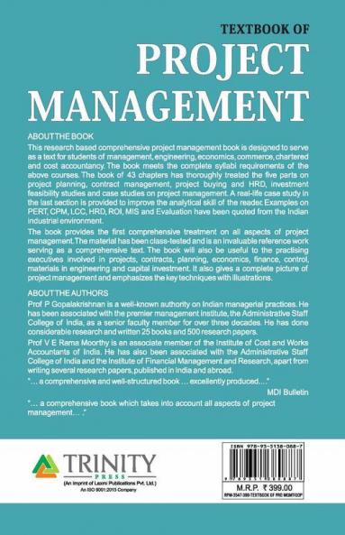 Textbook Of Project Management