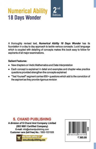 NUMERICAL ABILITY: 18 DAYS WONDER