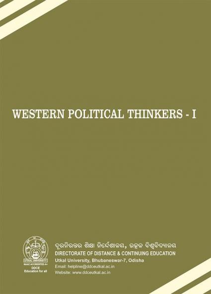 Western Political Thinker-I (MA-Political Science) (1st Semester) (English)