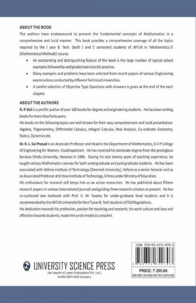 A Textbook of Engineering Mathematics Sem-II (JNTUK)