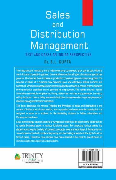 Sales and Distribution Management-Text and Cases an Indian Perspective
