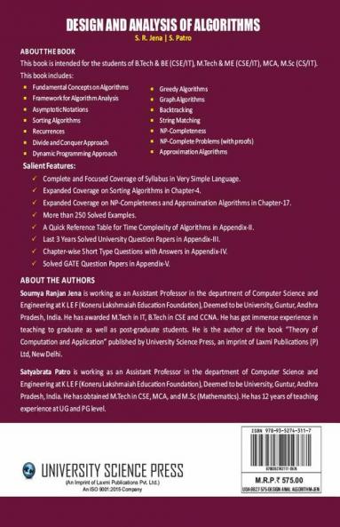 Design and Analysis of Algorithms