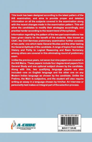 Civil Services Examination (Preliminary and Mains) UPSC Syllabus For IASIFSIPS and Allied Services
