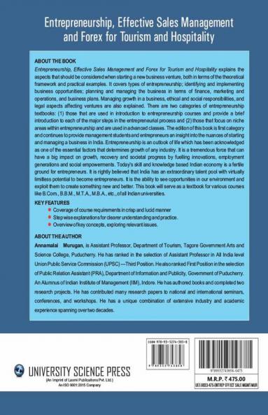 Entrepreneurship Effective Sales Management and Forex for Tourism and Hospitality