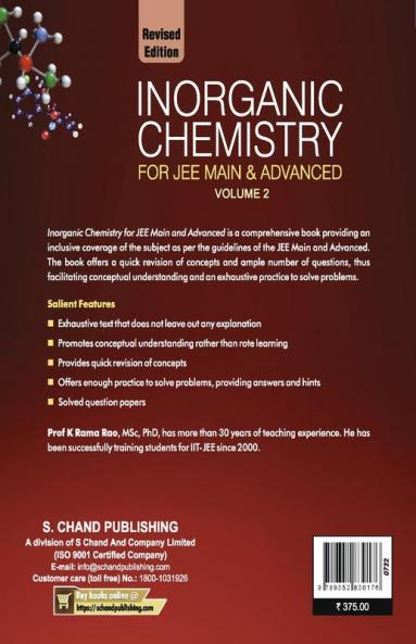 INORGANIC CHEMISTRY FOR JEE MAIN & ADVANCED VOLUME 2