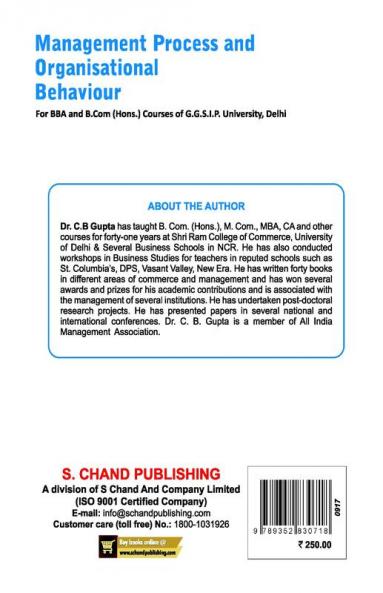 Management Process and Organisational Behaviour