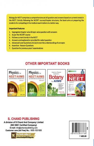BIOLOGY FOR NEET VOLUME-1 (OBJECTIVE SERIES)