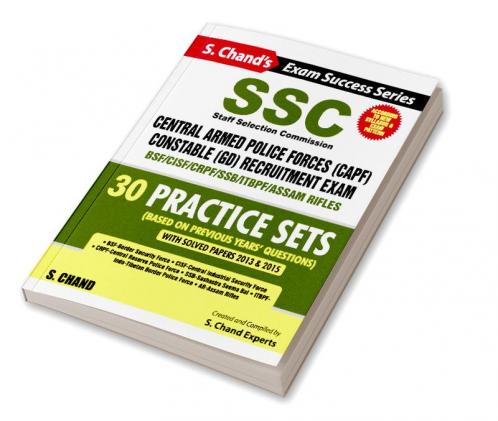 SSC: Central Armed Police Forces (CAPF) Constable (GD) Recruitment Exam (Practice Sets)