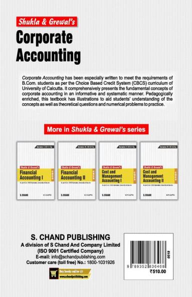 Corporate Accounting [CBCS CU]