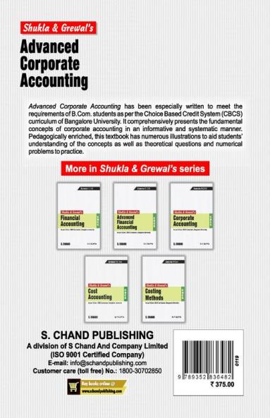 Advanced Corporate Accounting - Semester IV [CBCS-Bangalore University]
