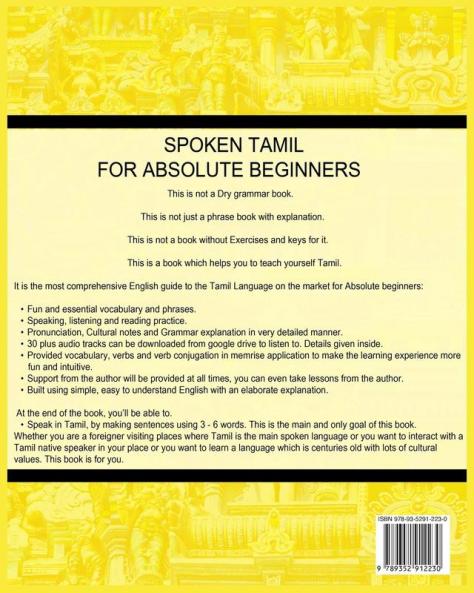 SPOKEN TAMIL FOR ABSOLUTE BEGINNERS