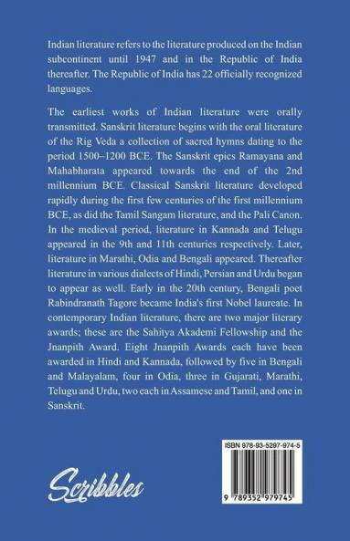 Handbook Of Indian Literature