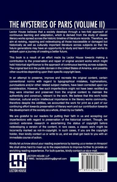 The Mysteries Of Paris (Volume II)