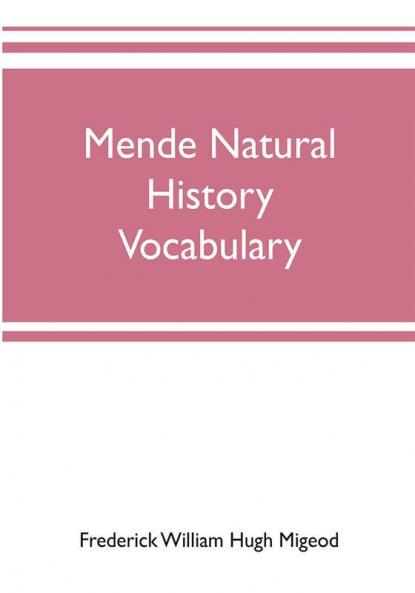 Mende natural history vocabulary