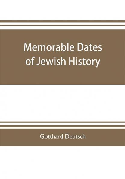 Memorable dates of Jewish history