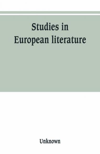 Studies In European Literature