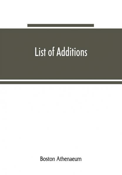 List of additions