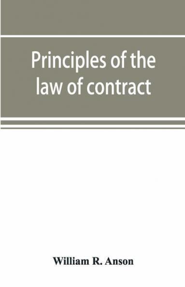 Principles Of The Law Of Contract