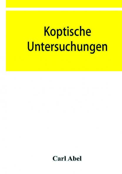 Koptische Untersuchungen