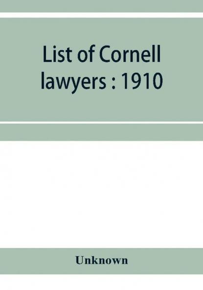 List of Cornell lawyers
