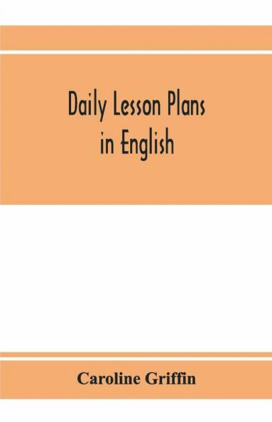Daily lesson plans in English