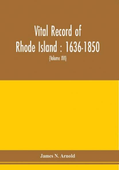 Vital record of Rhode Island