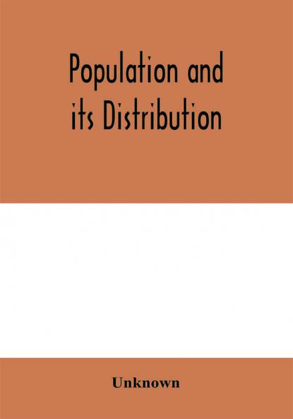 Population and its distribution