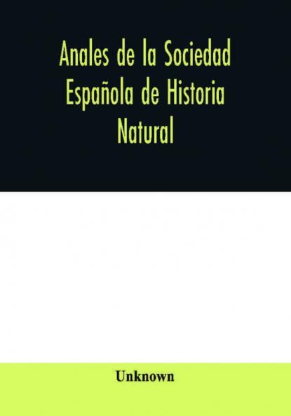Anales de la Sociedad Española de Historia Natural