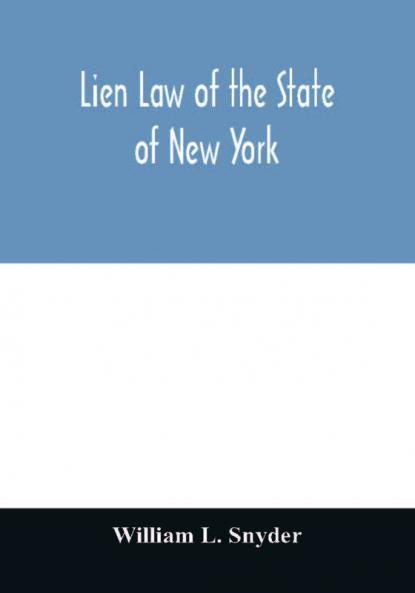 Lien Law of the State of New York