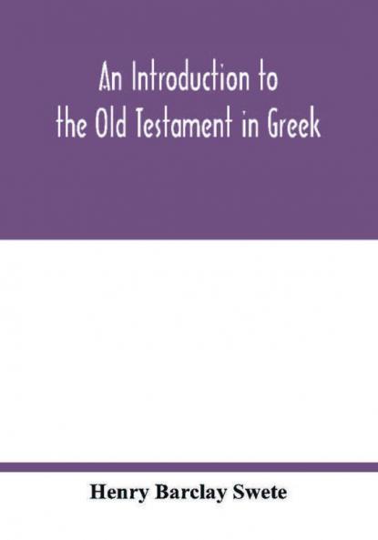 An introduction to the Old Testament in Greek