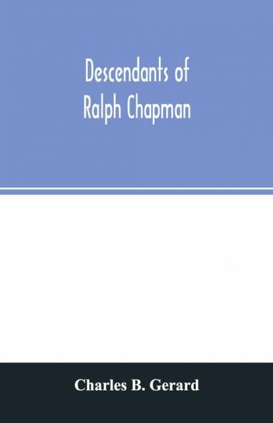 Descendants Of Ralph Chapman