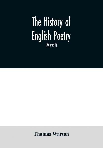 The history of English poetry