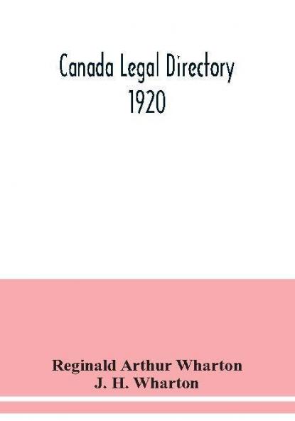 Canada legal directory 1920
