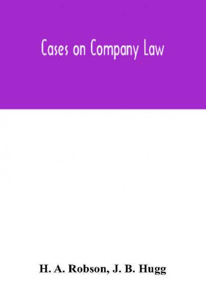 Cases on Company Law