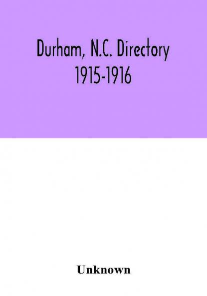 Durham N.C. directory 1915-1916