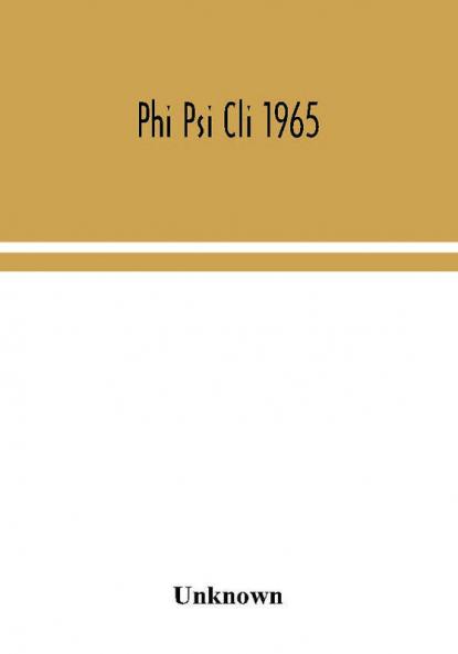 Phi Psi Cli 1965