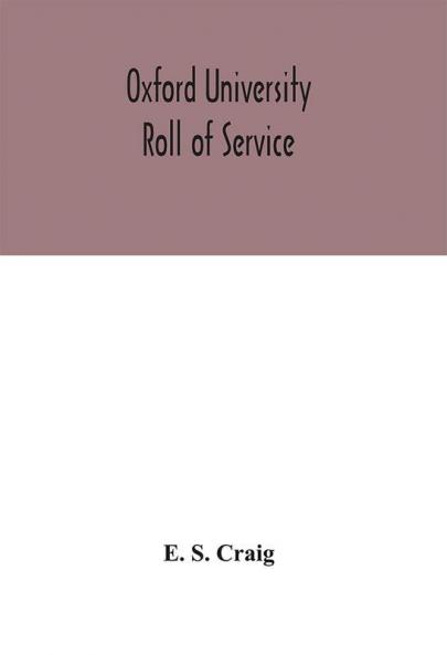 Oxford university roll of service