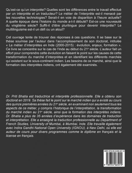 Le Métier d'Interprètes en Inde: Évolution Enjeux Formation