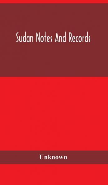 Sudan notes and records