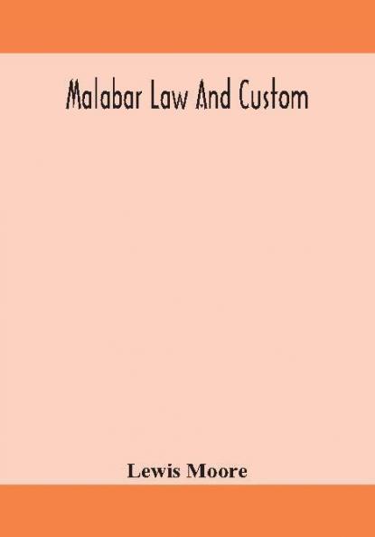 Malabar law and custom